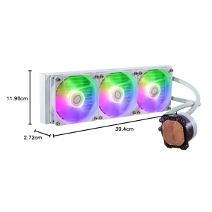 Cooler Master ML360L Core ARGB CPU Liquid Cooler - White | Support Intel & AMD Processor - LGA1700, LGA1200, LGA1151, AM5, AM4 | Gen S Dual Chamber Pump | 360mm AIO | New Pressure Optimised Fans
