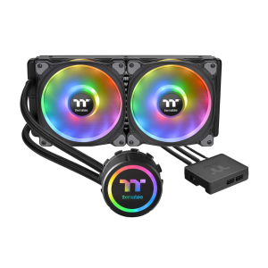 Thermaltake Floe DX 280mm, Dual Ring LED, 16.8 Million Color Software Enabled (TT RGB Plus/Alexa/Razer Chroma), AMD (AM5/AM4)/Intel (LGA 2066/1200), AIO CPU Liquid Cooler CL-W257-PL14SW-B