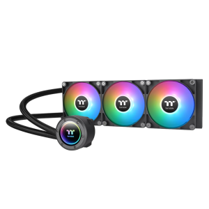Thermaltake TH360 ARGB Sync V2 CPU Liquid Cooler/AlO Liquid Cooling/Fan 120mm*3/PWM 500~2000 RPM/Mirror Waterblock/MB ARGB Sync Control, CL-W362-PL12SW-A,Black