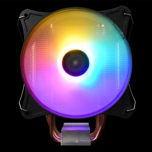 GAMDIAS Boreas E1-410 Lite RGB CPU Air Cooler, Extra-Thick Aluminum Base Plate with 120mm ARGB PWM Fans