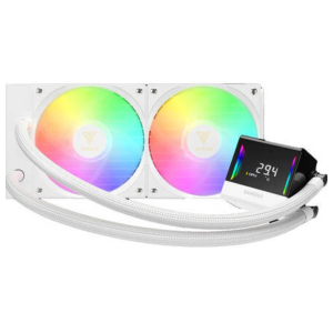 GAMDIAS Chione E4-240 Liquid Cooler, 800 - 1800 RPM Speed, 73.36 CFM Air Flow, 2.12 mmH2O Air Pressure, PWM & 5V sync Connector, White | CHIONE E4-240