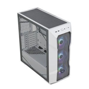 Cooler Master TD500 Mesh V2 Computer Case - White | ARGB & PWM Hub Included | Type C Connector | Top Removable | 3 x 120mm ARGB Fans | 360mm Radiator Support | Gaming Case