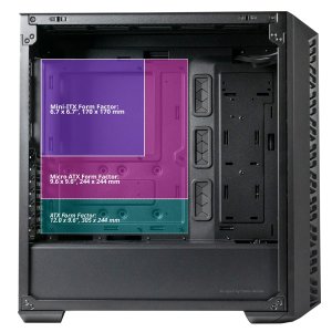Cooler Master MB520 Mesh Computer Case - Black | 360mm Radiator Support | 3 x 120mm ARGB Fans Pre-Installed | Type C Connector | Removable Top Panel | High Airflow Cabinet | PWM & ARGB Hub Included