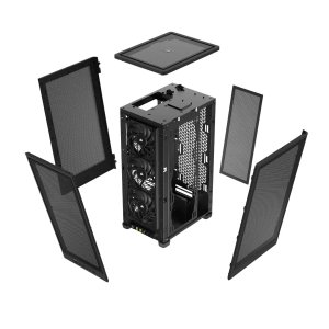 CORSAIR 2000D Airflow Mini-ITX PC Case - Black - Mini-ITX Form-Factor - Steel Mesh Panels - Three-Slot GPU Support