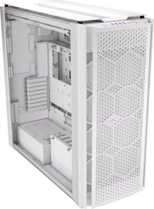 CORSAIR 9000D RGB Airflow Super-Tower PC Case - Large Interior - InfiniRail™ Fan Stand System - No Fans Included - iCUE Link System Hub Included - White