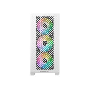 Cooler Master Elite 301 White – Micro-ATX Mini Tower Case with Tempered Glass, 3x ARGB Fans, and USB Type-C Support
