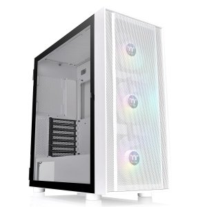 Thermaltake H570 TG ARGB Snow ATX Tempered Glass Mid Tower Computer Chassis with Three 120mm ARGB Lite Front Fan & Mesh Front Panel CA-1T9-00M6WN-01