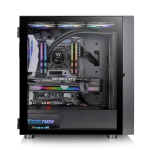 Thermaltake H570 TG ARGB mid-Tower Chassis Comes with Three pre-Installed Hydraulic Bearing 120mm ARGB Lite Front Fans