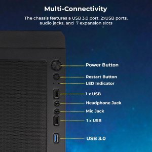 ZEBRONICS APEX Premium Gaming Cabinet/Case, Full-Tower, Supports E-ATX | ATX | mATX | ITX, AIO Upto 360mm, 4 Built-in ARGB Fans, Tempered Glass, USB 3.0, Magnetic Dust Filter