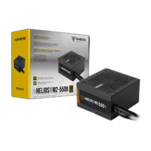 GAMDIAS HELIOS M2-550B, 550W Bronze PSU, ATX 3.1 & PCIe 5.1, 80 PLUS Bronze Certified Gaming Power Supply, Non-Modular, Active PFC