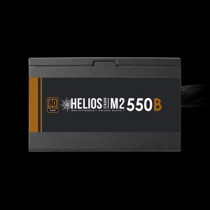 GAMDIAS HELIOS M2-550B, 550W Bronze PSU, ATX 3.1 & PCIe 5.1, 80 PLUS Bronze Certified Gaming Power Supply, Non-Modular, Active PFC