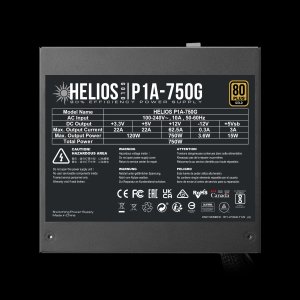 GAMDIAS HELIOS P1A-750G 750W 80+ Gold Power Supply (Non-Modular, ATX, High Efficiency)