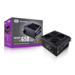 Cooler Master MWE 650 Bronze V2 Power Supply - Non-Modular | 80 Plus Bronze Certified | 120mm HDB Fan | DC-to-DC Circuit Design | 2 EPS Connector | ATX 2.52 Version | 650 Watt