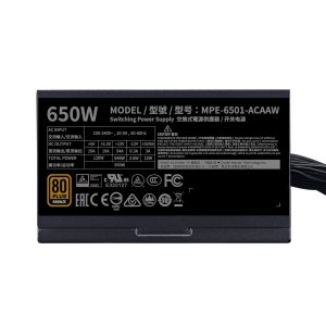 Cooler Master MWE 650 Bronze V2 Power Supply - Non-Modular | 80 Plus Bronze Certified | 120mm HDB Fan | DC-to-DC Circuit Design | 2 EPS Connector | ATX 2.52 Version | 650 Watt