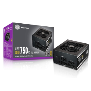 Cooler Master MWE 750 Gold V2 Power Supply - Fully Modular | 80 Plus Gold Certified | 120mm HDB Fan | DC-to-DC Circuit Design | 2 EPS Connectors | 750 Watt