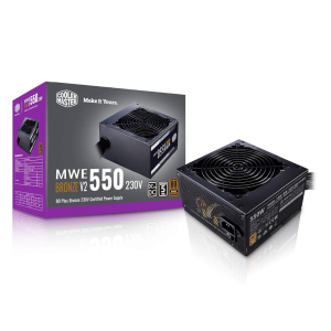 Cooler Master MWE 550 Bronze V2 Power Supply - Non-Modular | 80 Plus Bronze Certified | 120mm HDB Fan | DC-to-DC Circuit Design | ATX 2.52 Version | 550 Watt