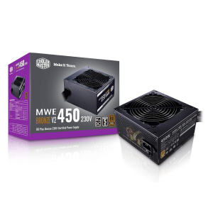 Cooler Master MWE 450 Bronze V2 Power Supply - Non-Modular | 80 Plus Bronze Certified | 120mm HDB Fan | DC-to-DC Circuit Design | ATX 2.52 Version | 450 Watt