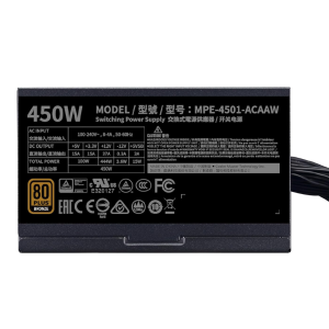 Cooler Master MWE 450 Bronze V2 Power Supply - Non-Modular | 80 Plus Bronze Certified | 120mm HDB Fan | DC-to-DC Circuit Design | ATX 2.52 Version | 450 Watt