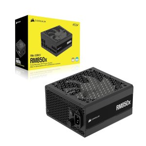 CORSAIR RMX Series RM850x ATX Power Supply – Fully Modular – ATX 3.1 – PCIe 5.1 – Cybenetics Gold – Low-Noise – Japanese Capacitors – 850 Watts – Ten-Year Warranty