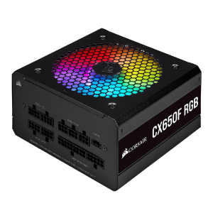 Corsair CX650F RGB, 650 Watt, 80 Plus Bronze, Fully Modular RGB Power Supply, Black