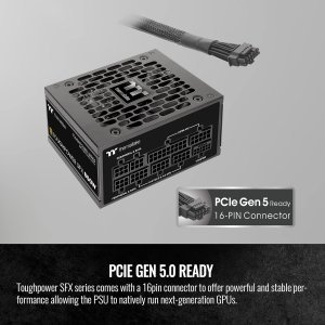 Thermaltake Toughpower SFX (ATX 3.0 Standard) 850W Full Modular 80Plus Gold Power Supply; PS-STP-0850FNFAGU-1