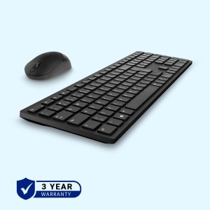 Dell KM5221W Wireless Combo - RF 2.4GHz Wireless Keyboard with 12 Programmable Keys and 3 Button Optical Mouse, Spill-Resistant Keys, up to 36 Month Battery Life, 3Y Advance Exchange Warranty - Black