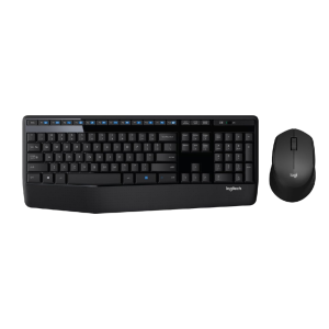 Logitech MK345 Wireless Keyboard and Mouse Set Full-Sized Keyboard with Palm Rest and Comfortable Right-Handed Mouse, 2.4 GHz Wireless USB Receiver, Compatible with PC, Laptop - Black