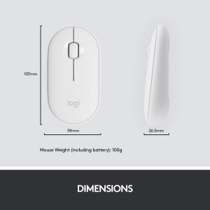 Logitech MK470 Slim Wireless Keyboard and Mouse Combo - Modern Compact Layout, Ultra Quiet, 2.4 GHz USB Receiver, Plug n' Play Connectivity, Compatible with Windows - White