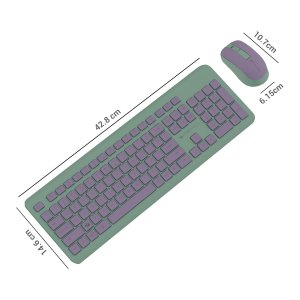 ZEBRONICS Companion 203, 2.4GHz Wireless Keyboard & Mouse Combo, Copilot AI Key, 12 Multimedia Keys, 1600 DPI Mouse, Silent Operation, High Precision Sensor, for Windows & Mac (Guava)
