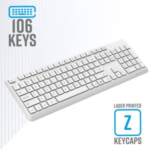 Zebronics Companion 200 Wireless Combo with Silent Operation Mouse, Full Size Keyboard, 1600 DPI, Integrated Multimedia, ON/Off, Power Saving Mode, 2.4GHz Nano Receiver and Plug Play Usage (White)