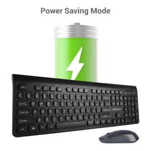 ZEBRONICS Companion 130 2.4GHz Wireless Keyboard & Mouse Combo, 105 Keys, 12 Integrated Multimedia Keys, 4 Button Mouse, Upto 1600 DPI, High Precision, Advanced Optical Sensor (Black)