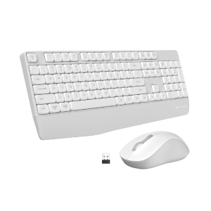 ZEBRONICS Companion 202 2.4GHz Wireless Keyboard & Mouse Combo, 104 Keys, Copilot AI Key, 12 Integrated Multimedia Keys, 4 Button Mouse, 1600 DPI, High Precision, Silent Operation (White)