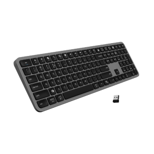 ZEBRONICS K5002MW Slim Wireless Keyboard with in-Built Battery, Copilot AI Key, Windows | Mac | iOS | Android, Scissor Switch, 3 Bluetooth + 2.4Ghz, 109 Keys, 13 Multimedia Keys, Type C Charging