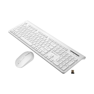ZEBRONICS Companion 130 2.4GHz Wireless Keyboard & Mouse Combo, 105 Keys, 12 Integrated Multimedia Keys, 4 Button Mouse, Upto 1600 DPI, High Precision, Advanced Optical Sensor (White)