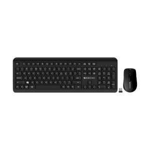 ZEBRONICS Companion 203, 2.4GHz Wireless Keyboard & Mouse Combo, Copilot AI Key, 12 Multimedia Keys, 1600 DPI Mouse, Silent Operation, High Precision Sensor, for Windows & Mac (Black)