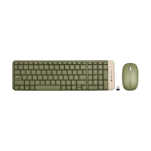 ZEBRONICS Companion 104 2.4GHz Wireless Keyboard & Mouse Combo, 100 Keys, Laser Printed Keycaps, Integrated Multimedia Keys, 3 Button Mouse, 1200 DPI, High Precision, Advanced Optical Sensor (Green)