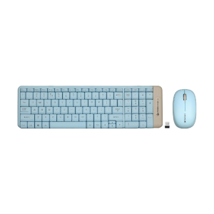 ZEBRONICS Companion 104 2.4GHz Wireless Keyboard & Mouse Combo, 100 Keys, Laser Printed Keycaps, Integrated Multimedia Keys, 3 Button Mouse, 1200 DPI, High Precision, Advanced Optical Sensor (Blue)