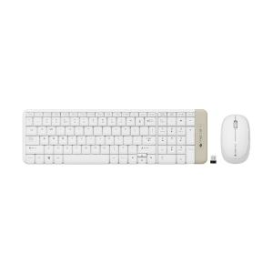 ZEBRONICS Companion 104 2.4GHz Wireless Keyboard & Mouse Combo, 100 Keys, Laser Printed Keycaps, Integrated Multimedia Keys, 3 Button Mouse, 1200 DPI, High Precision, Advanced Optical Sensor (White)