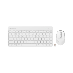 ZEBRONICS Companion 201 2.4GHz Wireless Keyboard & Mouse Combo, 83 Keys, AI Assist Key, 12 Integrated Multimedia Keys, 3 Button Mouse, 1600 DPI, High Precision, Silent Operation (White)
