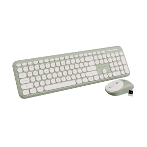 ZEBRONICS Companion 302 2.4GHZ Wireless Keyboard & Mouse Combo with UV Printed Keys,13 Multimedia Keys,800/1400/1600 DPI,High Precision,Advanced Optical Sensor Technology(Green)