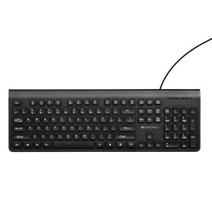 ZEBRONICS K51 Wired Keyboard with 105 Keys, 1.3m Cable, ₹ Key, USB Interface, 12 Integrated Multimedia Keys, Slim Design, Plug and Play (Black)