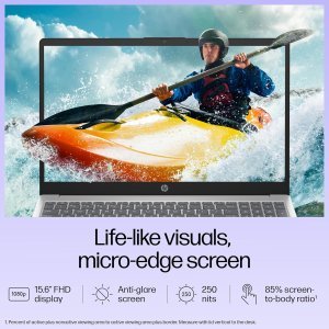 HP 15, 13th Gen Intel Core i3-1315U | 8GB DDR4 | 512GB SSD (Win 11, Office 21, Grey, 1.59kg) Anti-Glare | Micro-Edge | 15.6-inch(39.6cm) | FHD Laptop | Intel UHD Graphics | 1080p FHD Camera | fd0006TU