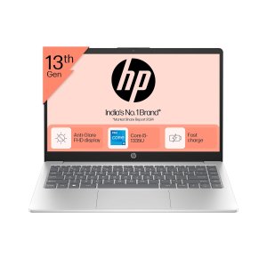 HP 14 13th Gen Intel Core i5-1335U | 16GB DDR4 | 512GB SSD (Win 11 | Office 21 | Silver 1.4kg) | Anti-Glare | IPS | 14-inch(35.6cm) FHD Laptop | Intel Iris Xe Graphics | FHD Camera | Backlit KB