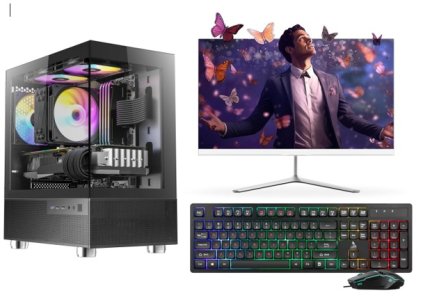 Fusionit Desktop PC Intel Core I7-2600 | 16GB Ram | 1TB Hard Disk | 128GB SSD | Windows 11 with MSO 2021 | 19 inch Monitor