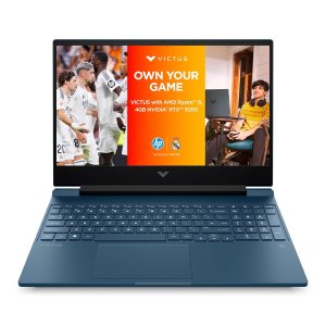 HP Victus, AMD Ryzen 5 5600H, NVIDIA RTX 3050, 16GB DDR4, 512GB SSD (Win11, Office21, Blue, 2.37kg) 144Hz, 9MS, IPS, 15.6-inch(39.6cm) Gaming Laptop, Backlit kb, Enhanced Cooling