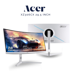 Acer XZ306CX 29.5 Inch (74.93 Cm) Ultrawide 21:9 1500R Curve 2560 X 1080 Pixels LCD Monitor with LED Backlight I 1 MS VRB I 200 Hz I HDR 400 I DCI-P3 93% I AMD Free Sync I 2XHDMI 1XDP I White