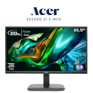 Acer EK220Q 21.5 Inch (54.61 cm) Full HD (1920x1080) Pixels VA Panel LCD Monitor with LED Back Light I 1 MS VRB, 100Hz Refresh I 250 Nits I HDMI & VGA Ports with HDMI Cable I Eye Care Features (Black)