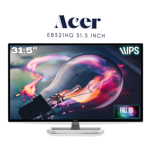 Acer EB321HQ 31.5 Inch (80.01 Cm) IPS Full HD (1920 x 1080) LCD Monitor with LED Backlight I 300 Nits Brightness I HDMI, VGA Ports I Eye Care Features, Blue Light Filter, Flickerless (Black)