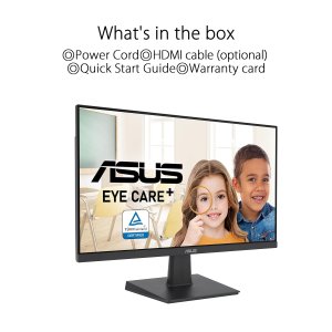 ASUS VA24EHF Eye Care Gaming Monitor 24-inch (23.8-inch viewable), IPS, Full HD, Frameless, 100Hz, Adaptive-Sync, 1ms MPRT, HDMI, Low Blue Light, Flicker Free, Wall Mountable