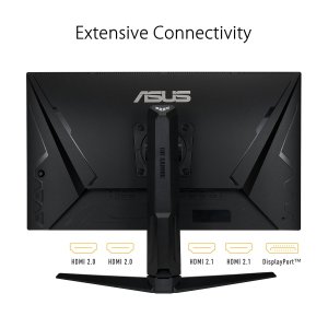 ASUS Tuf Gaming Vg28Uql1A, 28 Inch (71.12 Cm) 4K Hdmi 2.1 Gaming Led Monitor 28 Inch Uhd 4K 3840 X 2160 Pixels, Fast IPS, 144Hz, Hdmi 2.1, Dsc, Free-Sync Premium, G-Sync (Black)